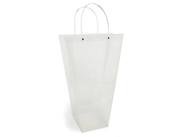 Clear Floral Carrier Bag, 19.6 x 12 x 6", 50 pack
