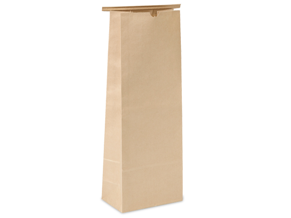 AwePackage 1 lbs 16 oz Kraft Paper Grease Resistant Tin Tie Bag 100 