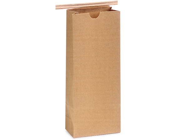 100 Paper Lined 1/2 lb Kraft Coffee Bags, 3-3/8x2.52x7.75