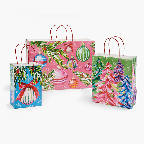Christmas Party Paper Gift Bags, Assortment, 125 Pack