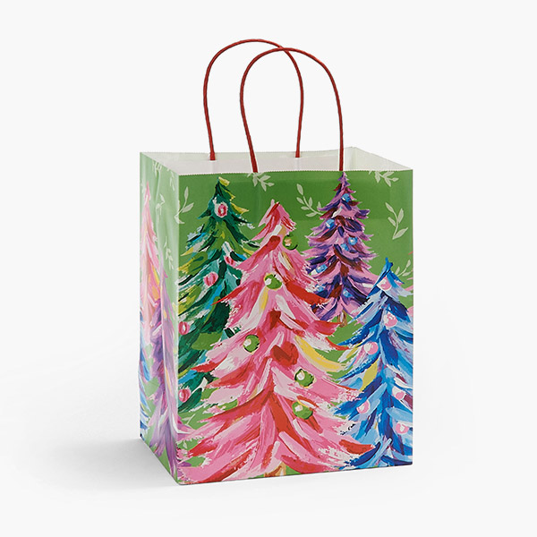 Christmas Party Paper Gift Bags, Cub 8x4.75x10", 250 Pack