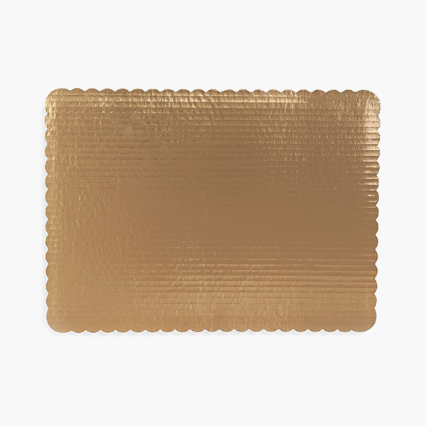 14x10" Rectangle Quarter Sheet Gold Cake Boards, 100 Pack
