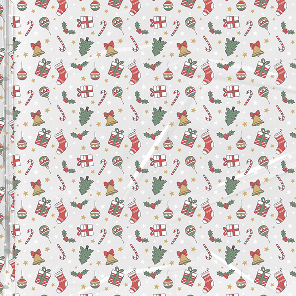 Christmas Stockings Cello Roll, 30"x100'