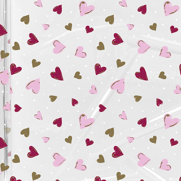 Gilded Hearts Cello Roll, 30"x100'