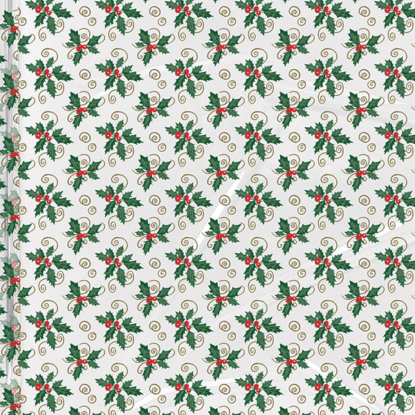 Holiday Holly Cello Roll, 30"x100'