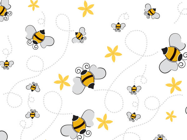 Honey Bees Cello Roll, 30"x100'