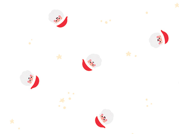 *Santa and Stars Cello Roll, 30"X100'