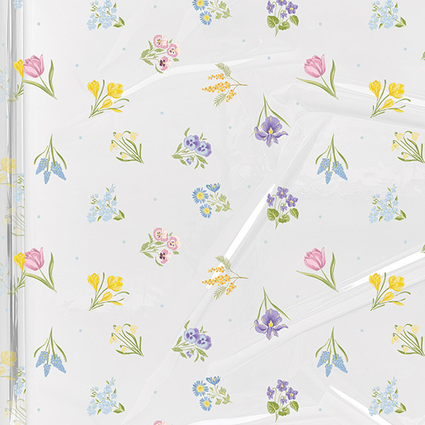 Vintage Floral Poly Cello Rolls