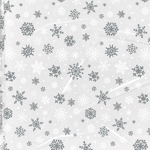 Winter Snowflake Cello Roll, 40"x100'