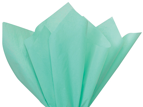 Aqua Blue Color Tissue Paper, 15x20", Bulk 480 Sheet Pack