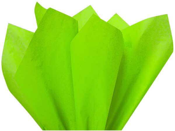 Bright Lime Color Tissue Paper, 15x20", Bulk 480 Sheet Pack