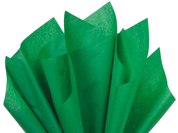 Festive Green Color Tissue Paper, 15x20", Bulk 480 Sheet Pack