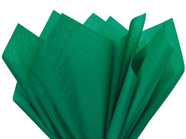 Emerald Green Color Tissue Paper, 20x26", Bulk 240 Sheet Pack