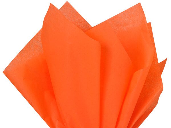 Orange Color Tissue Paper, 20x26", Bulk 240 Sheet Pack