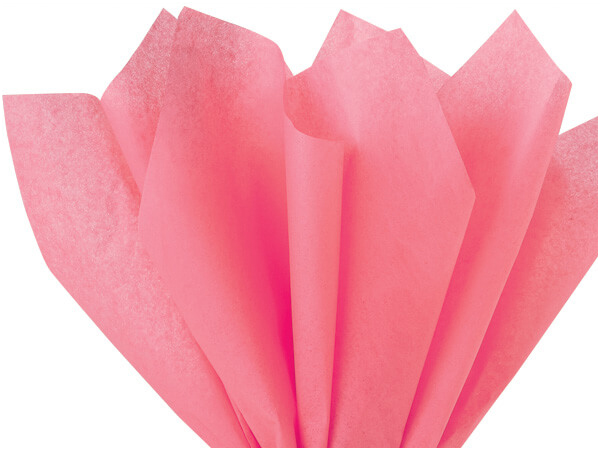 Coral Rose Color Tissue Paper, 20x30", Bulk 480 Sheet Pack