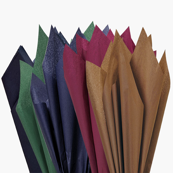 Dark Tones Tissue Paper Assortment, 20x30", 120 Sheet Pack