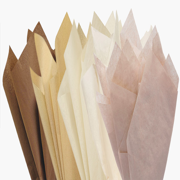 Neutral Tans Tissue Paper Assortment, 20x30", 120 Sheet Pack