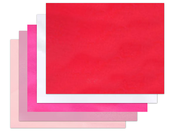 Red and Pink Tissue Paper Assortment, 20x30", 120 Sheet Pack
