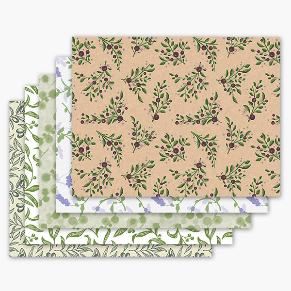 Soft Greenery Tissue Paper Assortment, 20x30", 60 Sheet Pack