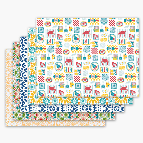 Summer Vibes Tissue Paper Assortment, 20x30", 60 Sheet Pack