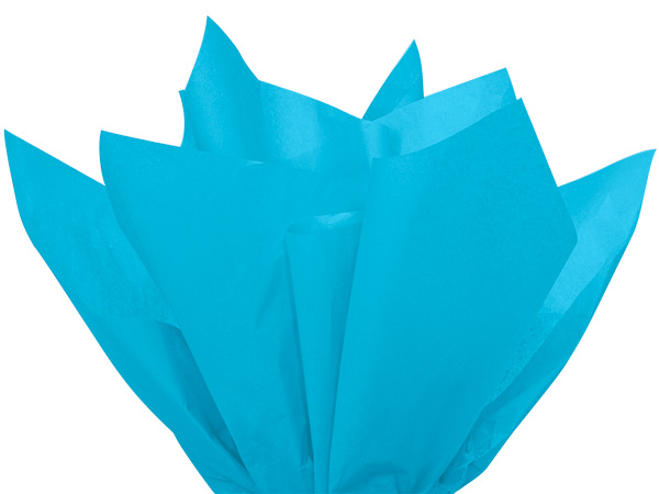 Turquoise Blue Color Tissue Paper, 20x30", Bulk 480 Sheet Pack