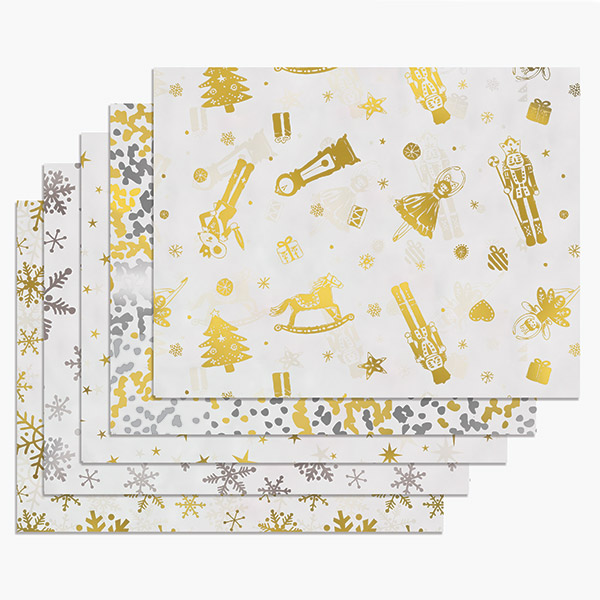 Winter Metallics Tissue Paper Assortment, 20x30", 60 Sheet Pack