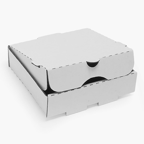 7" White Plain Corrugated Box 7x7x1.75", 50 Pack