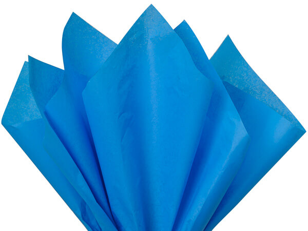Brilliant Blue Color Tissue Paper, 20x30", Bulk 480 Sheet Flat Pack