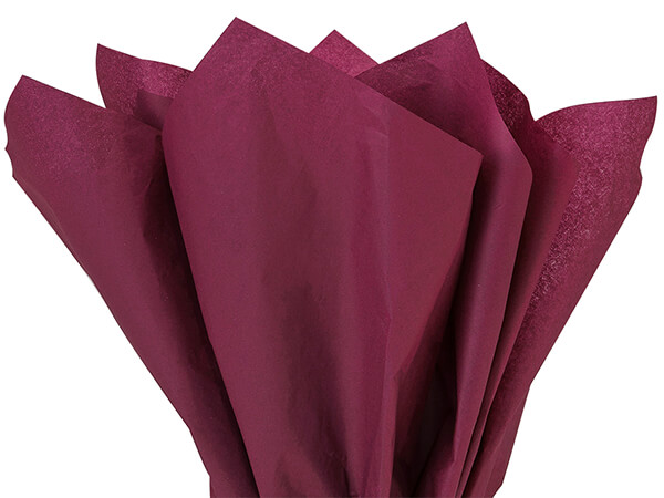Burgundy Color Tissue Paper, 20x30", Bulk 480 Sheet Flat Pack