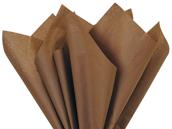 Chocolate Color Tissue Paper, 20x30", Bulk 480 Sheet Flat Pack