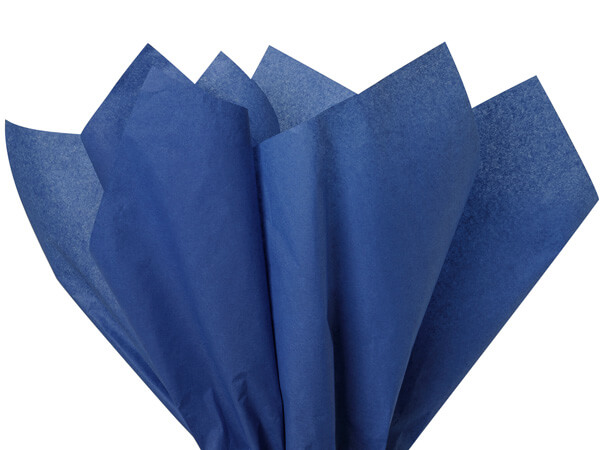 Dark Blue Color Tissue Paper, 20x30", Bulk 480 Sheet Flat Pack