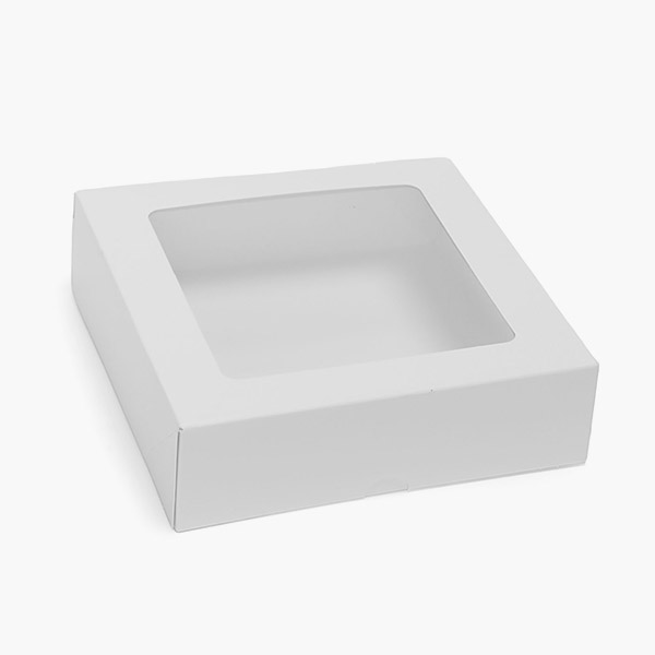 Square Box with window 7 x 7 x 2", 200 Pack