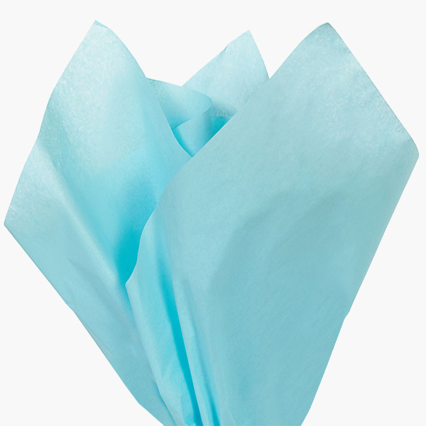 Azure Blue Color Tissue Paper, 20x30", 24 Soft Fold Sheets