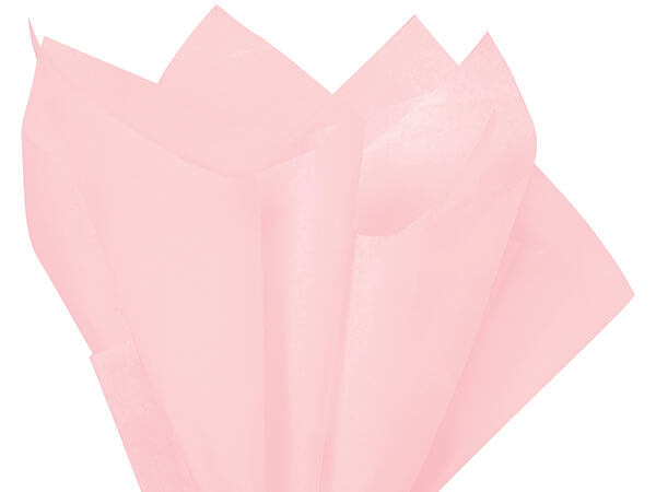 Blush Pink Color Tissue Paper, 20x30", 24 Soft Fold Sheets