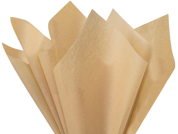 Desert Tan Color Tissue Paper, 20x30", 24 Soft Fold Sheets