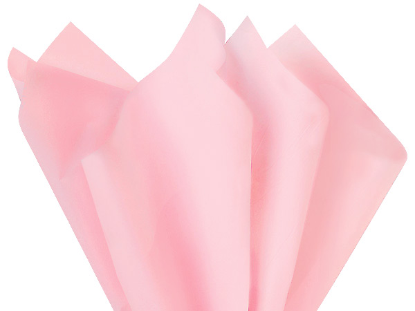 Light Pink Color Tissue Paper, 20x30", 24 Soft Fold Sheets