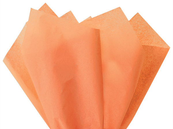 Peach Color Tissue Paper, 20x30", 24 Soft Fold Sheets