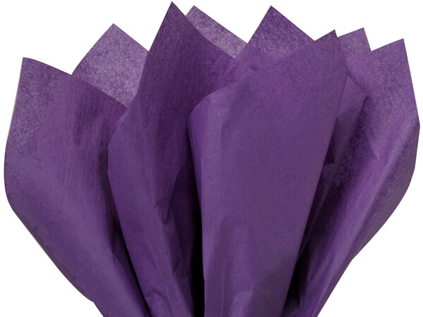 Purple Color Tissue Paper, 20x30", 24 Soft Fold Sheets