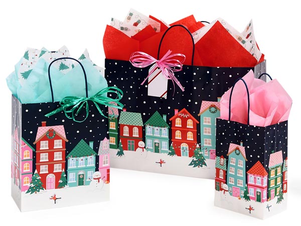 Christmas Village Paper Gift Bags