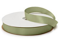 Olive Green Satin Ribbon 7/8” wide BY THE YARD, Double Faced Swiss Satin