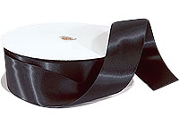  1 1/2 Offray Double Face Satin Ribbon Black : Health &  Household