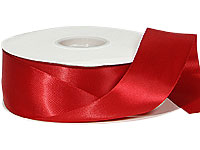 Scarlet Red Double Faced Satin Ribbon - 7/8 x 100 yards