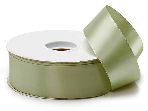 Moss Pale Green Premium Double Faced Satin Ribbon, 1-1/2"x50 yards