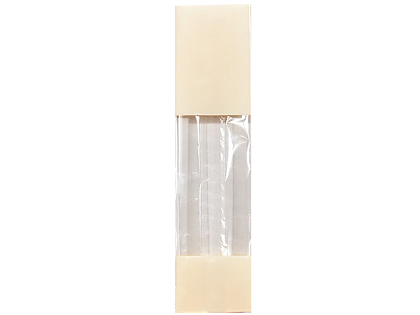 Cream Cello Bags, 2.5x1.75x10.75", 100 Pack