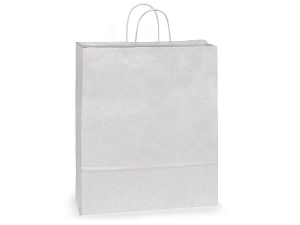 White Kraft Paper Bags, 10x5x13, 50ct