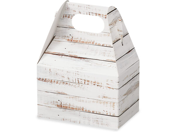 Distressed Wood Mini Gable Box, 4x2.5x2.5", 6 Pack
