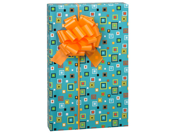 Hip To Be Square Wrapping Paper 18"x417', Half Ream Roll