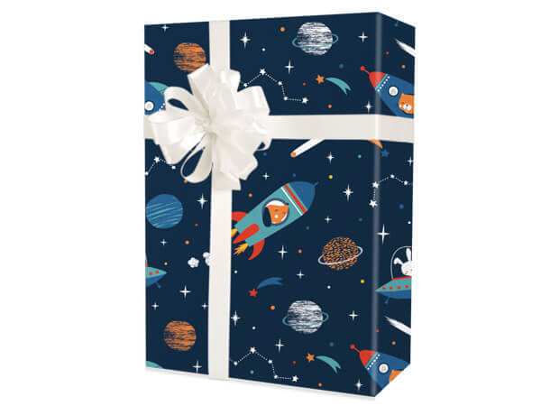 To the Moon Wrapping Paper 18"x833', Full Ream Roll