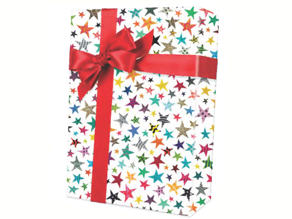 Stars Wrapping Paper 24"x833', Full Ream Roll