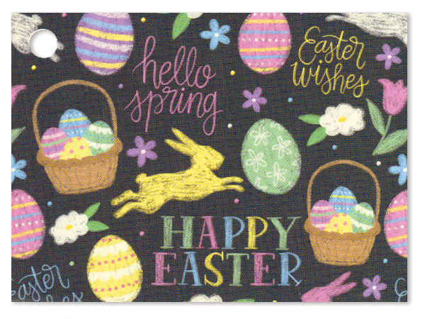 *Easter Chalkboard Theme Gift Card, 3.75x2.75", 6 Pack